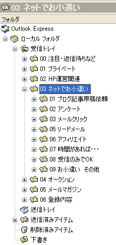 メール振り分け（メール仕訳け）